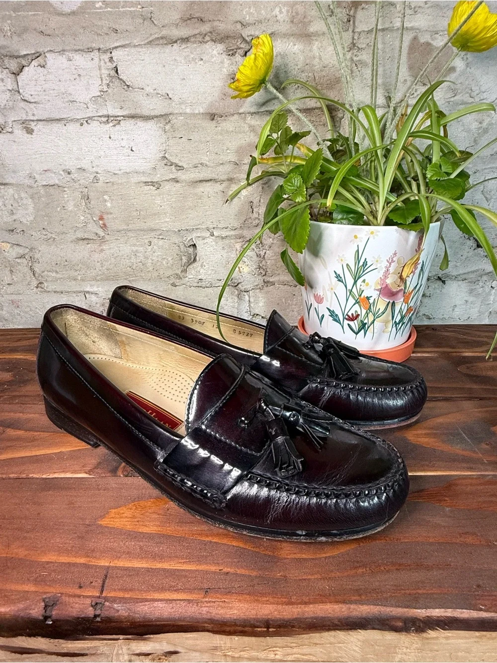 Cole Haan Black Leather Tassel Loafers